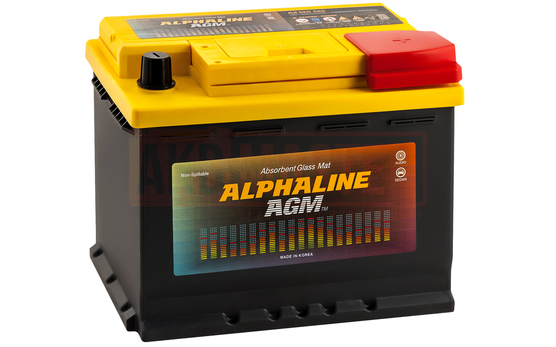 Аккумулятор автомобильный AlphaLINE AGM 60 Ач ОП