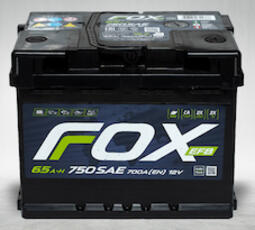 Аккумулятор автомобильный Fox EFB 65Аh 700A (о.п.)