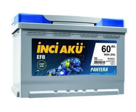 Аккумулятор автомобильный INCI AKU EFB 60R 560 А обр. пол. 60 Ач (L2 060 056 013)