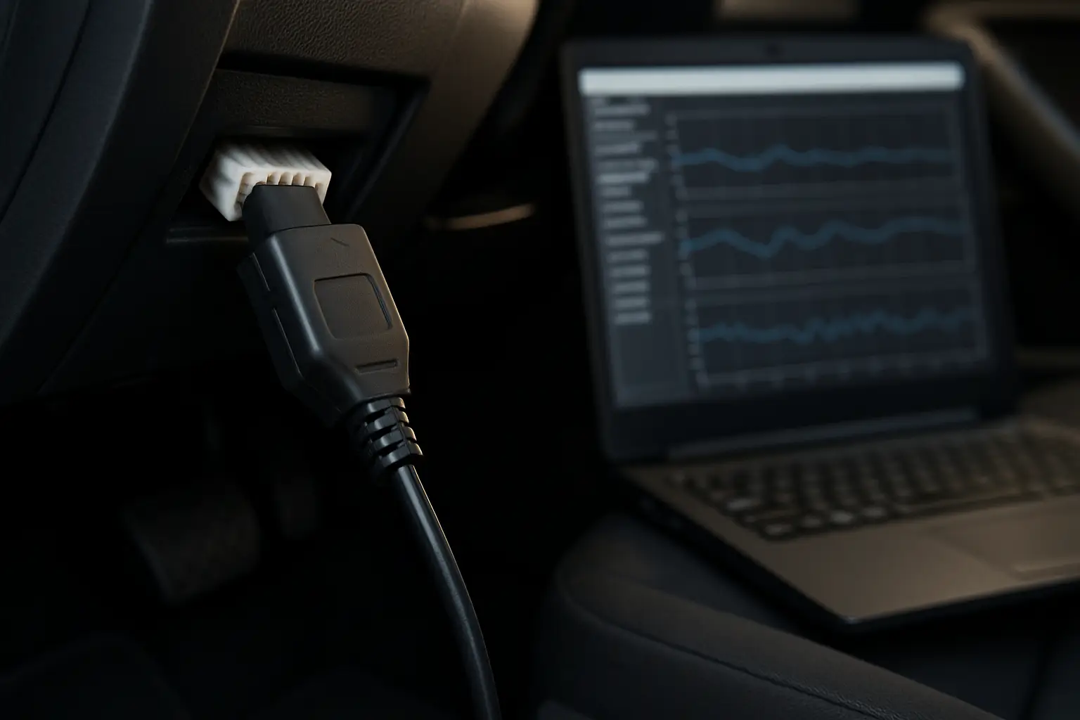 Подключение диагностического сканера к OBD-II