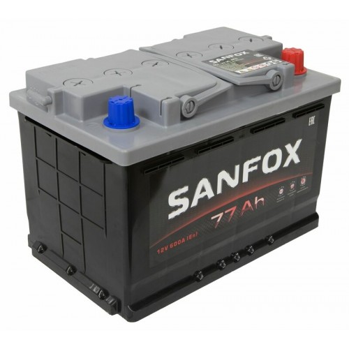 Аккумулятор автомобильный SanFox 6ст-77 Ач (о.п.)