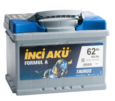 Аккумулятор автомобильный INCI AKU Formul A 62RS (низкий) 540 А обр. пол. 62 Ач (LB2 062 054 013)