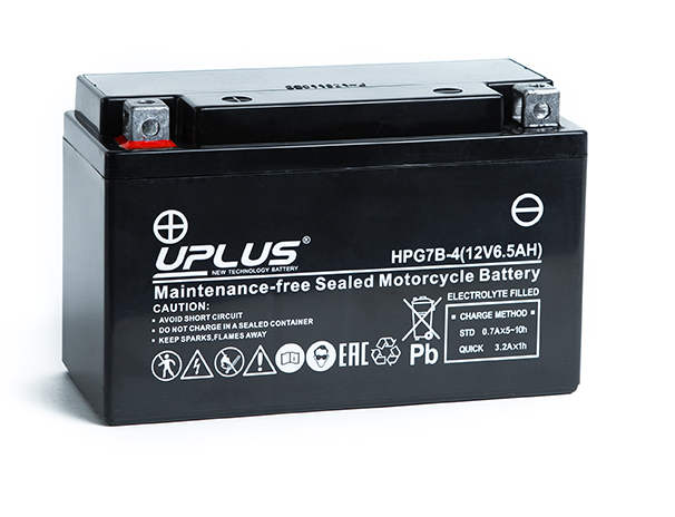 Мото аккумулятор Leoch UPLUS Nano Gel HPG7B-4 (YT7B, GT7B-B) 6,5Ah (п.п.)